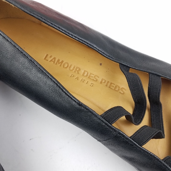 l'amour des pieds paris caitlyn black leather flat - Picture 7 of 8